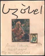 Czóbel Béla (1883 - 1976) Arató Pál Zongoraművésznek Dedikált Képe és Egy általa Tervezett Bélyeg Alkalmi Bélyegéssel - Other & Unclassified