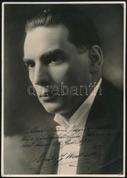 Rudolf Watzke (1892-1972) Operaénekes Aláírása Az őt ábrázoló Fotón, Fotó Felületén Törésnyom / Autograph Signature - Autres & Non Classés