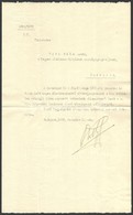 1922 Bp., Nagykállói Kállay Tibor (1881-1964) Pénzügyminiszter Aláírása Kinevező Okmányon - Altri & Non Classificati