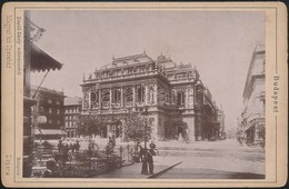 Cca 1895 Budapest, Magyar Királyi Operaház és Környéke, Keményhátú Fotó Divald Károly Műintézetéből, Szép állapotban, 11 - Autres & Non Classés