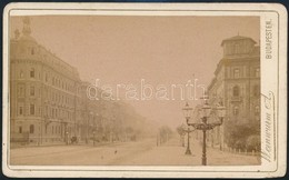 1880 Budapest, Andrássy út A Köröndnél, Keményhátú Fotó Weinwurm Műterméből, Szép állapotban, 6,5×11 Cm - Sonstige & Ohne Zuordnung