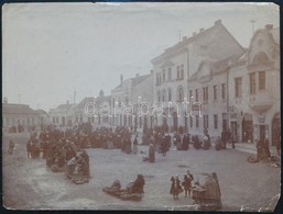 Cca 1900 Veszprém, Piac, Fotó, Sérüléssel, Hátoldalon Feliratozva, 11×15 Cm - Other & Unclassified