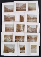 1904 Svájc, Tájképek, 21 Db Hátoldalon Feliratozott Fotó, Kartonra Kasírozva, 7,5×10 Cm / Switzerland, 21 Photos - Other & Unclassified