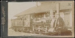 Cca 1911 A 326-os Sorozat 2251-es Pályaszámú Gőzmozdonya, Keményhátú Fotó Schmidt Ágoston Műterméből, 8×16 Cm - Other & Unclassified