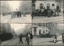 1956-os Fotók: Utcai Jelenetek, 12 Db Későbbi Előhívás, 10,5×14,5 Cm - Autres & Non Classés