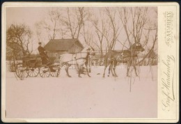 Cca 1900 Lovas életképek Hardenberg Gróf Sátoraljaújhelyi Birtokáról, 3 Db Keményhátú Fotó, 16×11 Cm - Sonstige & Ohne Zuordnung