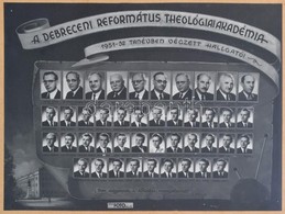 1952 A Debreceni Református Theológiai Akadémia 1951-1952 Tanévben Végzett Hallgatói, Tablófotó, üvegezett Fa Keretben,  - Other & Unclassified