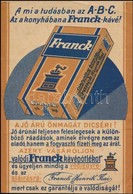Franck Kávépótló Kétoldalas Reklámlap - Werbung