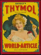 Savoly's Thymol Fogkrém, Angol Nyelvű Reklámlap - Publicités