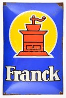 Franck Kávé Zománc Reklám Tábla. Nagyméretű. Kis Kopásokkal  / Franck Enameled Metal Advertising Table 50x33 Cm - Publicités