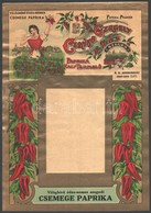 1930 Csonka Gergely Szegedi Paprikatermelő Dekoratív Reklámja, Olajnyomat, Jó állapotban, 35×24 Cm - Publicités