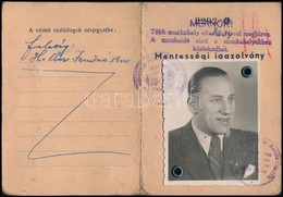 1940-1944 Heller Jenő Mérnök Iratai: Igazolványi Lap, Munkaadói Igazolás Munkaszolgálatról, Fényképes Mentességi Igazolv - Otros & Sin Clasificación