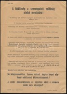 Cca 1940 'A Hitközség A Szorongatott Zsidóság Utolsó Mentsvára!', A Nagyváradi Hitközség Hirdetménye, Hajtott, Kis Sérül - Autres & Non Classés