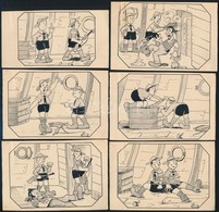 Cserkész Képregény Kockái. 6 Db Jelzés Nélküli Grafika. / 6 Imegas Of A Scout Comic 10x7 Cm - Padvinderij