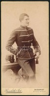 1895 Huszár Fotója Goszleth Budapesti Műterméből, Jó állapotban, 20,5×10,5 Cm - Otros & Sin Clasificación