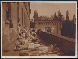 1907 Napfürdő A Bécsújhelyi Katonai Akadémián, Hátoldalon Németül Feliratozva, Fotó, Jó állapotban, 9×12 Cm / Wiener Neu - Altri & Non Classificati