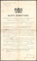 1907 Tartalékos Hadnagy Részére Szóló Kilépési Bizonyítvány Jekelfalussy Lajos Honvédelmi Miniszter (1906-1910) Aláírásá - Other & Unclassified