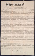 1914 Népeimhez! Ferenc József 1914. Július 28. Kiáltványa, Amelyben Hadat üzen Szerbiának, Plakát. Bp., M. Kir. Állami N - Autres & Non Classés