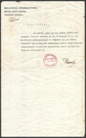 1919 A Tanácsköztársaság Hadügyi Népbiztosság összekötő Osztályának Igazolása Az Antant-parancsnokság és Csapatok Mellet - Altri & Non Classificati