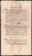 1815 Körözött Személyek, Illetve Elcsatangolt Jószágok Leírásai (Teschen, Szentes, Hódmezővásárhely), Nyomtatott Hirdetm - Non Classés