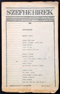 1925 SZEFHE Hírek. 1925. IV. (Április.) Főszerk.: Radnóti István. Szerk.: Puskás István. Kiadja Az Egyesület (Székely Eg - Ohne Zuordnung