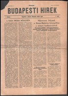 1945 A Budapesti Hírek I. évfolyamának 3. Száma, Benne Háborús Hírekkel - Non Classés
