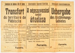 1921 A Népszavazási Terület átadása. ... Ferrario Tábornok, A Szövetségközi Tábornoki Bizottság Elnök által Kiadott Háro - Autres & Non Classés