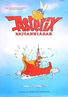 1986 Asterix Britanniában, Francia Rajzfilm Plakát, Bal Felső Sarkán Kis Kopás, 80x60 Cm - Sonstige & Ohne Zuordnung