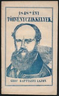 1848-dik évi Magyar Országgyülésen Alkotott Törvényczikkelyek, Magyar Közügyéri Kiadás Után. Kassa, (1848), Wefer Károly - Ohne Zuordnung