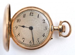 14 K Arany, Női Zsebóra. Vésett Tokkal, Működő, Szép állapotban, óratartó Dobozzal / 14 C Women's Golden Pocket Watch In - Autres & Non Classés