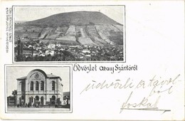 T3 1900 Abaújszántó, Izraelita Templom, Zsinagóga. Türk S. Fényképész, Spam Ignác Kiadása / Synagogue (EB) - Non Classés