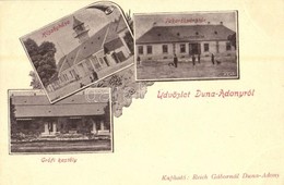 ** T2/T3 Adony, Duna-Adony; Takarékpénztár, Községháza, Gróf Zichy Nándor Kastély. Reich Gábornál Kapható, Art Nouveau ( - Ohne Zuordnung