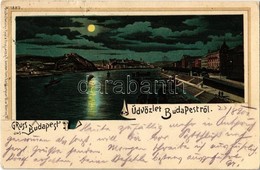 T2/T3 1900 Budapest, Rakpart Este. Regel & Krug  Litho  (r) - Non Classés