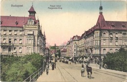 T2 1918 Budapest II. Margit Körút, Háttérben A Rózsadomb, Villamosok, Margit Park Kávéház. Taussig 57 - Non Classés