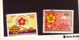 DAHOMEY 1970 EXPO OSAKA  YVERT  N°A127/28  OBLITERE - 1970 – Osaka (Giappone)