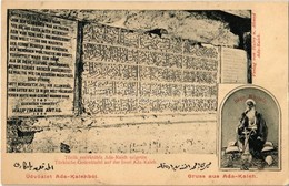 T2 1911 Ada Kaleh, Török Emléktábla A Szigeten, Bégo Mustafa / Turkish Memorial Plaque And Bego Mustafa - Ohne Zuordnung