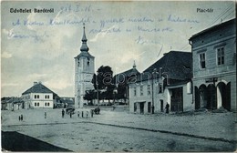 T2 1916 Barót, Baraolt; Piac Tér, Templom, Bodosi József Cipész üzlete. Ifj. Dániel Lajos Kiadása / Square, Church, Shoe - Non Classés