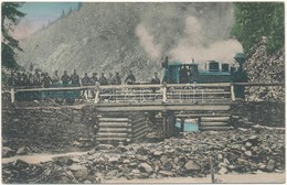 T2/T3 Borsa, Hadi Vonat A Határban Fahídon, Katonák és Csendőrök. Kiadja Wider Hers / Military Train On Wooden Bridge Ne - Non Classés