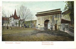 ** T2/T3 Brassó, Kronstadt, Brasov; Árvaház Utcai Kapu. J. Müller, Alfred Tartler / Waisenhausgasse Thor / Gate (EK) - Non Classés