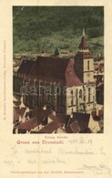 T1/T2 1900 Brassó, Kronstadt, Brasov; Evangélikus Templom. H. Zeidner és Jos. Drotleff Kiadása / Church - Ohne Zuordnung