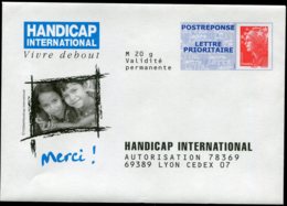 15102 FRANCE  Prêt-à-poster Réponse : Handicap International  Marianne De Beaujard (11P298)  TB - Prêts-à-poster:Answer/Beaujard
