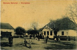 * T2/T3 Halmi, Halmeu; Községháza, Tér, 'Duna' Biztosító Társaság ügynöksége. W.L. 1696. / Town Hall, Square, Insurance  - Ohne Zuordnung