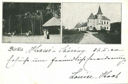 T2/T3 1900 Marosberkes, Birkis, Birchis; Mocsónyi-kastély, Teniszpálya / Castle, Tennis Court - Ohne Zuordnung