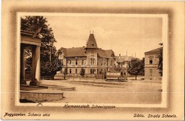 T2 1913 Nagyszeben, Hermannstadt, Sibiu; Schevis Utca, Villamos / Schewisgasse / Strada Schewis / Street, Tram - Ohne Zuordnung