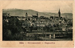 * T2 Nagyszeben, Hermannstadt, Sibiu; Látkép Vasúti Híddal / General View With Railway Bridge - Ohne Zuordnung