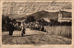 T2/T3 Oroszkő, Ruszkirva, Repedea (Máramaros); Utcakép, Templom, Katonák Trénje / Street View With Church, K.u.k. Milita - Ohne Zuordnung