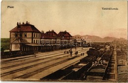 * T2/T3 Piski, Simeria; Vasútállomás A Vágányokkal, Tehervonatok. Adler / Railway Station With Freight Trains  (EK) - Ohne Zuordnung