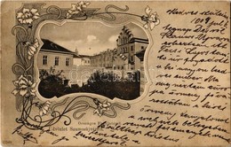 T2/T3 1904 Szamosújvár, Gherla; Országos Fegyintézet, Börtön / Prison. Art Nouveau, Floral (EK) - Non Classés