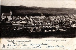 T2/T3 1903 Szamosújvár, Gherla; Látkép Templomokkal és Vasútállomással. Todorán E. Kiadása / General View With Churches  - Non Classés