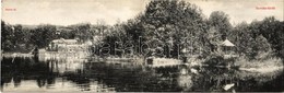 T2 1908 Szováta-fürdő, Baile Sovata; Medve-tó. Kinyitható Panorámalap / Lake. Folding Panoramacard - Ohne Zuordnung
